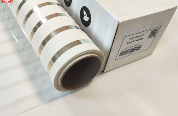 Пленка белые полосы 25 мм  Line 25 white