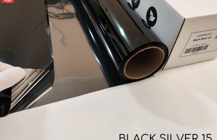Зеркальная черная пленка Black Silver 15
