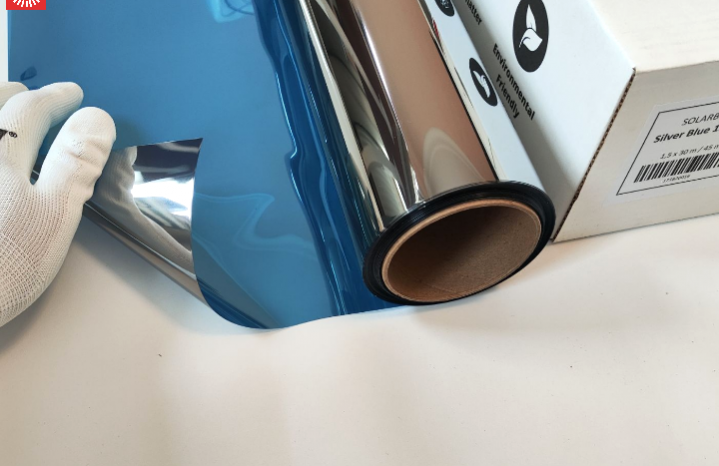 Зеркальная пленка Сильвер Голубой 15 Экстра (Silver Blue 15 Extra)