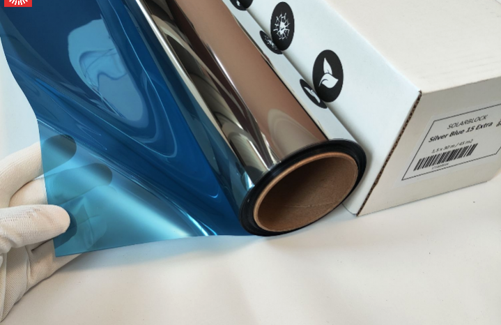 Зеркальная пленка Сильвер Голубой 15 Экстра (Silver Blue 15 Extra)